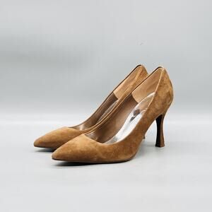 J Crew Shoes Womens 8 Brown Suede Pointed Toe Stiletto Heel Dress Pumps Ital7